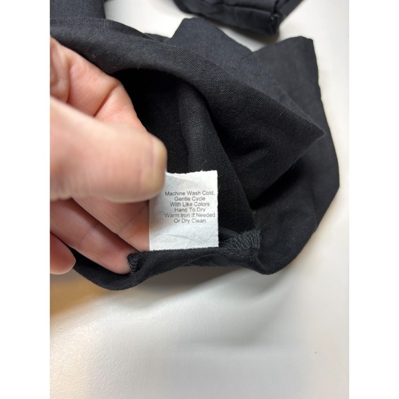 Texas Standard Guayabera Diablo Shirt Mens XL Black Embroidered Western - Picture 6 of 9